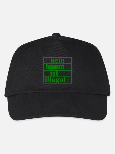 Kein baum ist illegal - Kinder Basecap - Schwarz