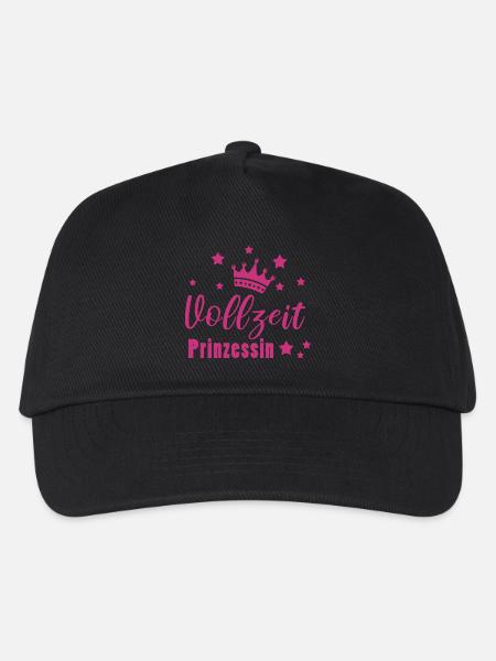 Vollzeitprinzessin Prinzessin Geschenkidee - Kinder Basecap - Schwarz