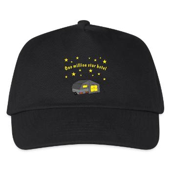 one million star hotel faltcaravan - Kinder Basecap - Schwarz - Vorne