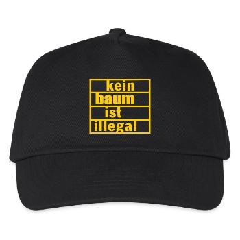 Kein baum ist illegal - Kinder Basecap - Schwarz - Vorne