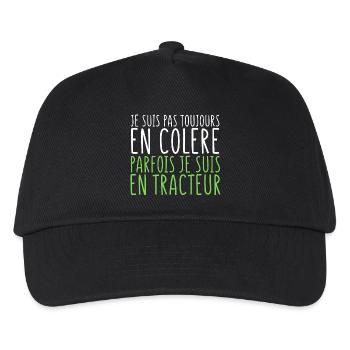 Humour Agriculteur / Humour Agricultrice/ Cadeau - Casquette de baseball Enfant - noir - Devant