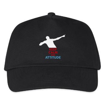 Calm and Attitude Silhouette - Kids’ Baseball Cap - black - Front