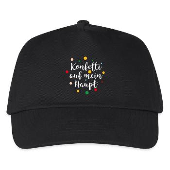 Konfetti auf mein Haupt - Kinder Basecap - Schwarz - Vorne