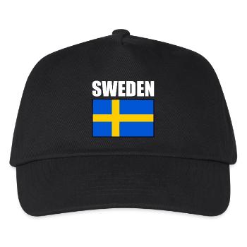 Schweden - Kinder Basecap - Schwarz - Vorne