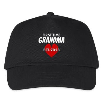 Grandma for the first time - Grandma 2023 - Kids’ Baseball Cap - black - Front