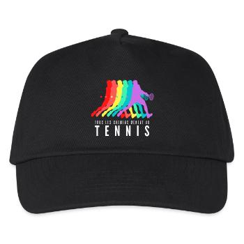Tous les Chemins Mènent au Tennis - Casquette de baseball Enfant - noir - Devant