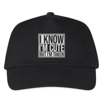 cute but taken quote - Kids’ Baseball Cap - black - Front