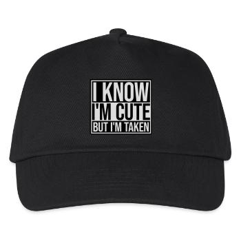 cute but taken quote - Kids’ Baseball Cap - black - Front