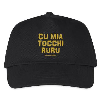 T-Shirt Sizilien T-Shirt Sizilianische Trinacria - Kinder Basecap - Schwarz - Vorne