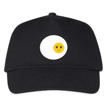 Kawaii Fried Egg Egg Eggs Costume Kawaii Sticker - Kids’ Baseball Cap - black - Front