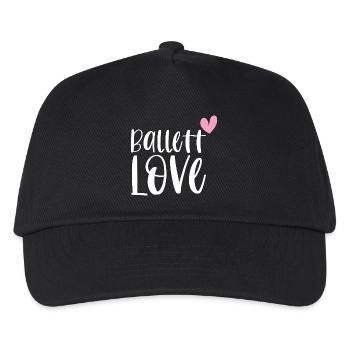 Ballet Love Ballet Danseuse Ballerine Cadeau - Casquette de baseball Enfant - noir - Devant