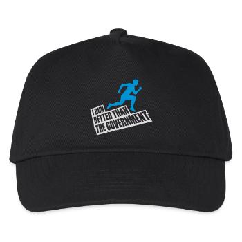 run better than government - Kids’ Baseball Cap - black - Front