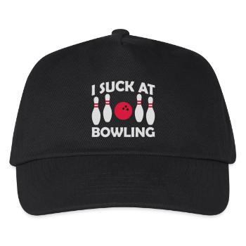 I suck at bowling - Kinder Basecap - Schwarz - Vorne
