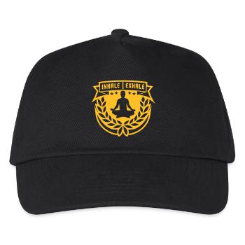 Inspirez expirez Yoga citation - Casquette de baseball Enfant - noir - Devant