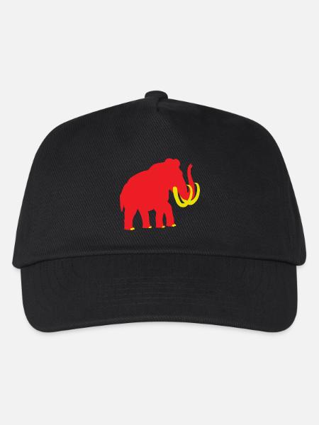 Wolliges Mammut rot gelb - Kinder Basecap - Schwarz