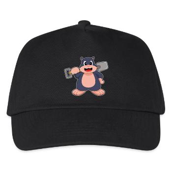 Maulwurf Bergarbeiter Schaufel Bergbau - Kinder Basecap - Schwarz - Vorne