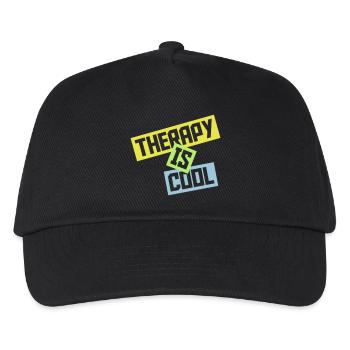 therapy is cool Quote - Kids’ Baseball Cap - black - Front