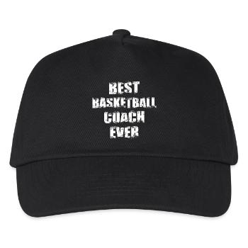 Basketball Trainer - Kinder Basecap - Schwarz - Vorne