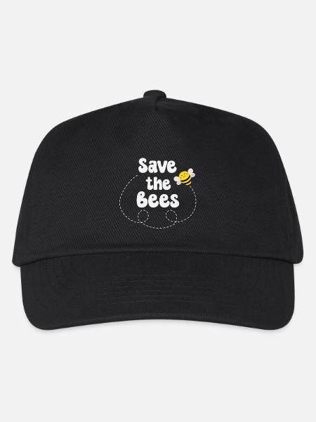 Biene Bienen - Kinder Basecap - Schwarz