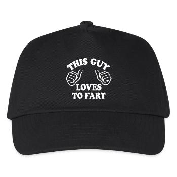 This guy loves to fahrt - Kids’ Baseball Cap - black - Front