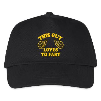 This guy loves to fahrt - Kids’ Baseball Cap - black - Front