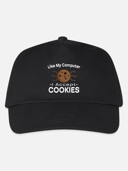 Ich akzeptiere Cookies Tech-Meme - Kinder Basecap - Schwarz
