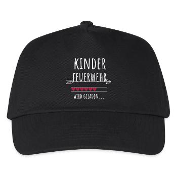 Kinderfeuerwehr Freiwillige Feuerwehr Geschenk - Kinder Basecap - Schwarz - Vorne
