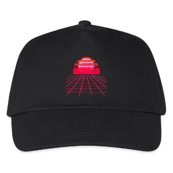 Sunset Vaporwave Retro Wave - Kinder Basecap - Schwarz - Vorne