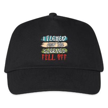 I Flexed and The Sleeves Fell Off - Kinder Basecap - Schwarz - Vorne
