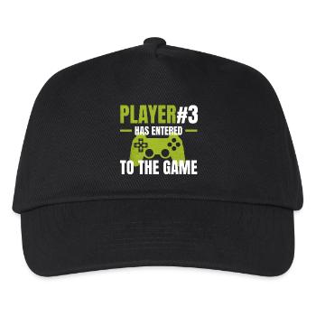 Player 3 enters the game - Kids’ Baseball Cap - black - Front