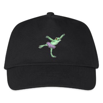 Frosch Ballerina Ballett Tanz - Kinder Basecap - Schwarz - Vorne