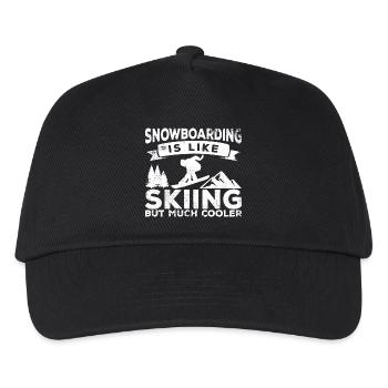 Snowboarding is cooler than skiing - Kids’ Baseball Cap - black - Front