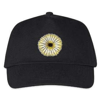 Gelbes Gänseblümchen - Kinder Basecap - Schwarz - Vorne