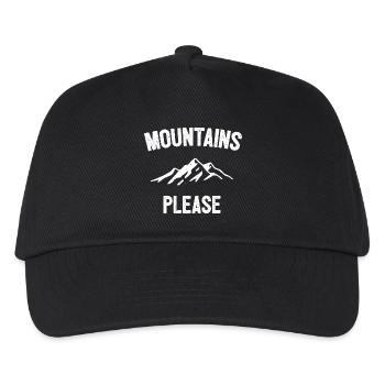 Berge bitte - Kinder Basecap - Schwarz - Vorne