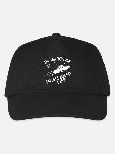 Funny Aliens Quote In Search of Intelligent Life - Kids’ Baseball Cap - black