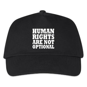 human rights are not optional - Kinder Basecap - Schwarz - Vorne