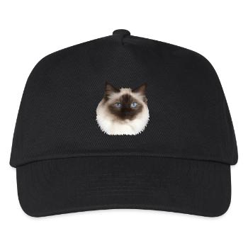 Flauschiges Kätzchen - Kinder Basecap - Schwarz - Vorne