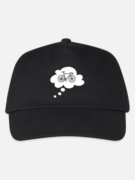 Rennrad Wolke Vektor Denkblase Fahrrad Fan Hobby - Kinder Basecap - Schwarz