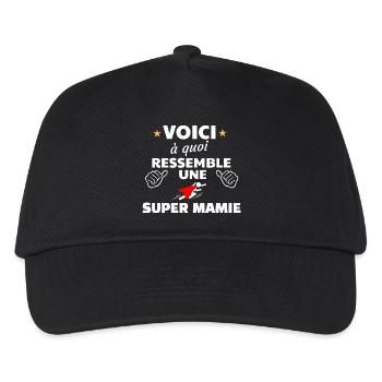 Hommage à la Super Mamie Humoristique - Casquette de baseball Enfant - noir - Devant
