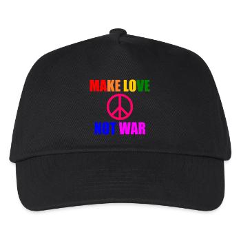 Make love not war - Kids’ Baseball Cap - black - Front