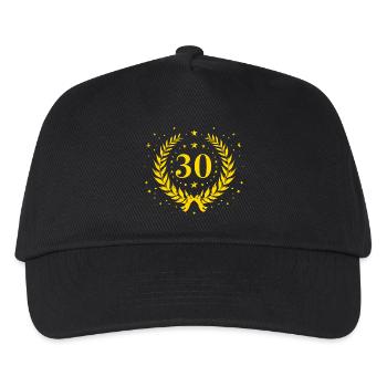 Dreißig 30 - Kinder Basecap - Schwarz - Vorne
