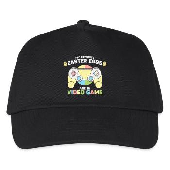 Ostereier, Frohe Ostern, Schokoladeneier - Kinder Basecap - Schwarz - Vorne