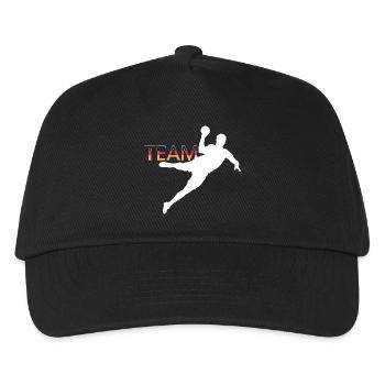 EM Handball Team Deutschland Symbol Logo Verein - Kinder Basecap - Schwarz - Vorne