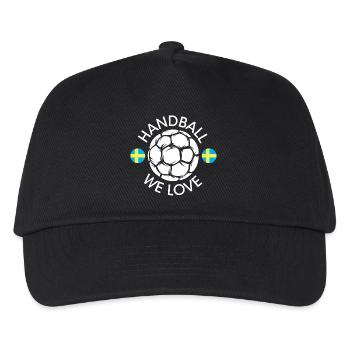 nous aimons le handball suède Équipe Handballeur EM icône - Casquette de baseball Enfant - noir - Devant