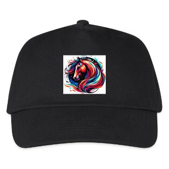 Horse - Kids’ Baseball Cap - black - Front