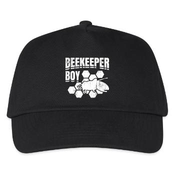 Imker Junge - Kinder Basecap - Schwarz - Vorne