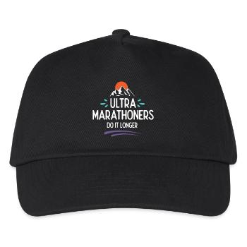 Ultra-Marathonläufer machen es länger - Kinder Basecap - Schwarz - Vorne