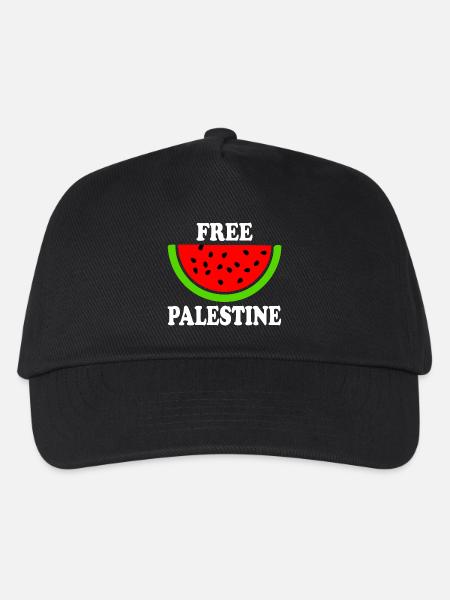 Free palestine - Wassermelone Melone - Kinder Basecap - Schwarz