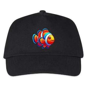 Clownfisch - Kinder Basecap - Schwarz - Vorne