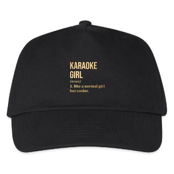 Karaoke Karaoke Karaoke - Kinder Basecap - Schwarz - Vorne
